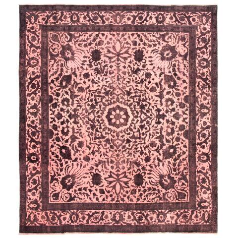 ECARPETGALLERY Hand-knotted Color Transition Salmon Wool Rug - 9'8 x 11'2