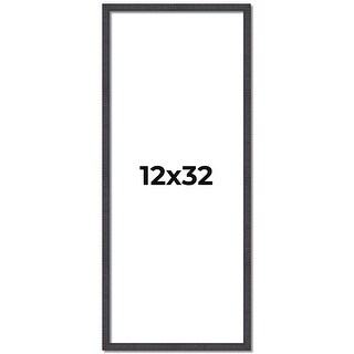 12x32 Frame Brown Solid Wood Picture Frame - Complete Modern Photo ...