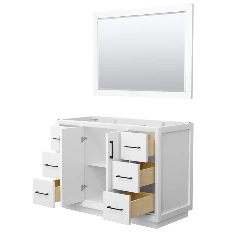 Strada 48-Inch Single Vanity Cabinet, 46-Inch Mirror