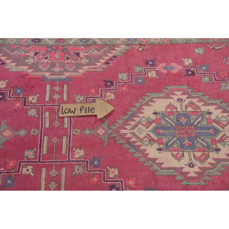Tabriz Persian Vintage Runner Rug Handmade Wool Carpet - 4'5" x 10'9"