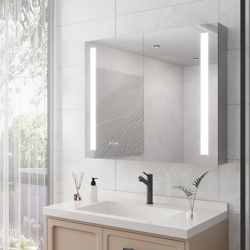 36 x 30 inch Medicine Cabinet with LED Vanity Mirror