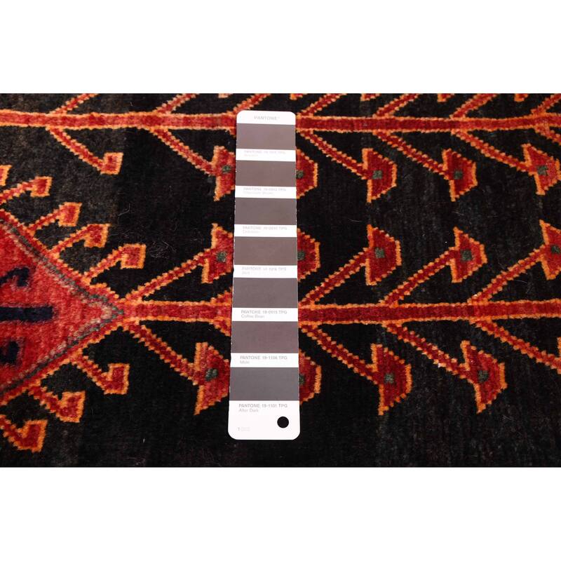 ECARPETGALLERY Hand-knotted Konya Anatolian Black, Red Wool Rug - 4'10 x 10'4