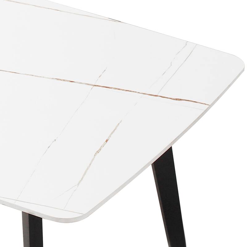 Porcelain Dining Table White 70"