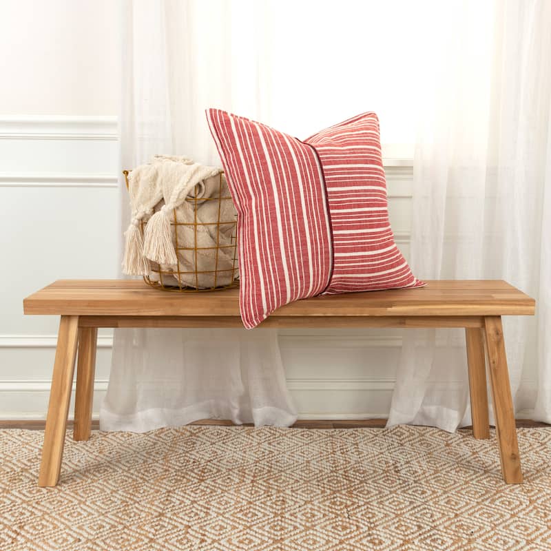 Rizzy Home Woven Stripe Texture Throw Pillow