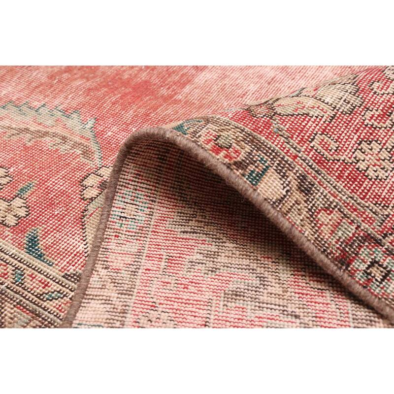ECARPETGALLERY Hand-knotted Antalya Vintage Light Red Wool Rug - 8'11 x 12'3