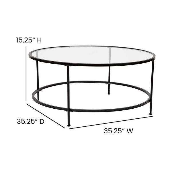 dimension image slide 1 of 2, Astoria Collection Coffee and End Table - Set 3 Piece Occasional