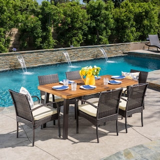 Bavaro 7-piece Acacia Outdoor Dining Set by Christopher Knight Home