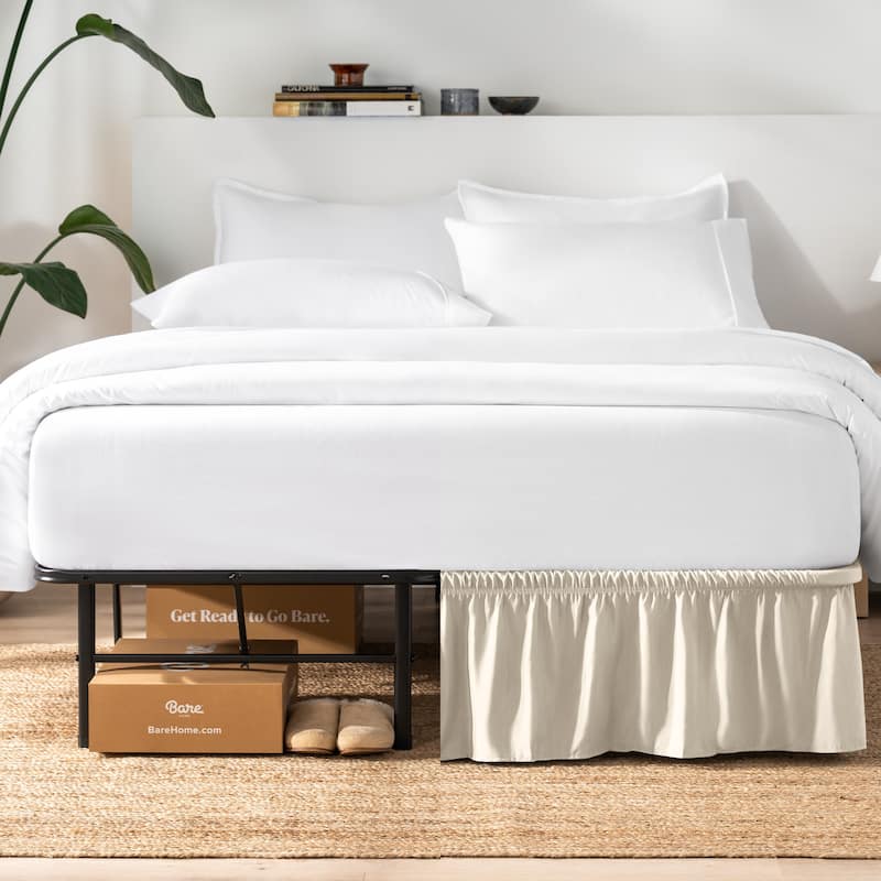 Bare Home Adjustable Wrap Around Bed Skirt