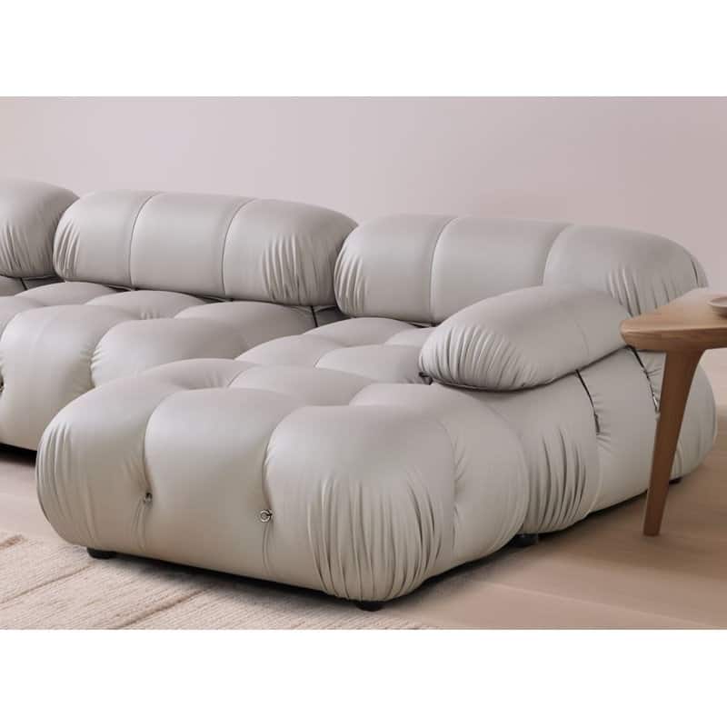 Daejuan 4 Pieces Faux Leather Sectional