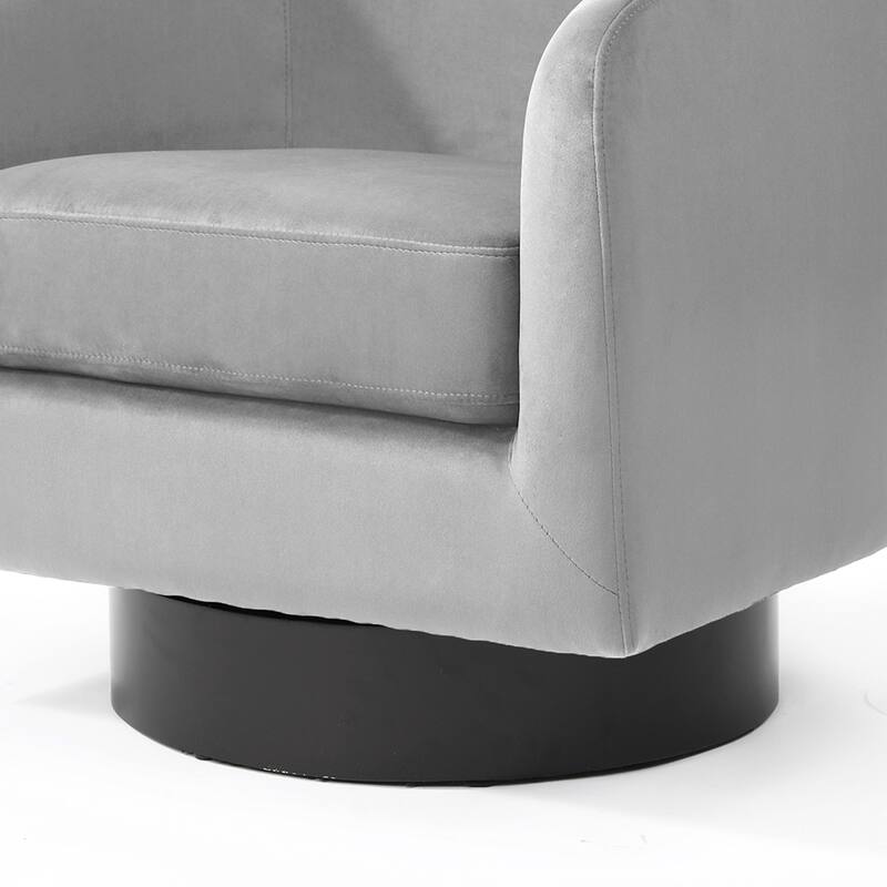 2 Set 360-Degree Swivel Round Barrel Chair Velvet Accent Chairs