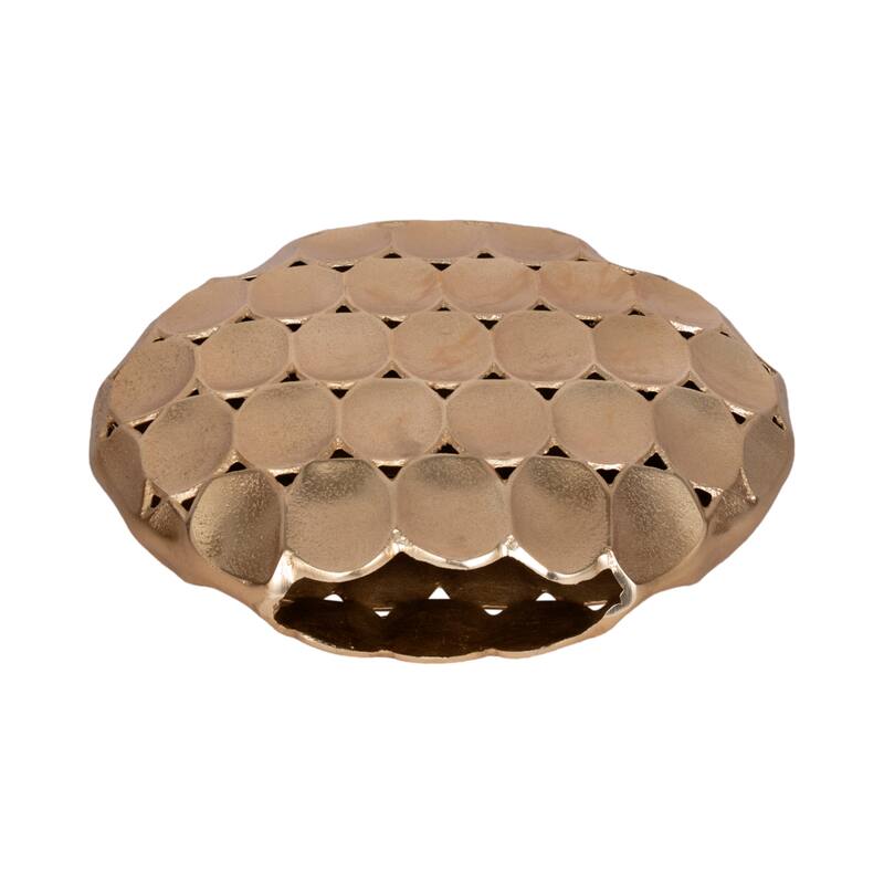 Sagebrook Home Modern Metal Textured Oval Vase