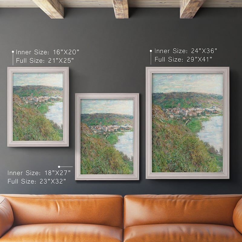 View of Vétheuil Premium Framed Canvas- Ready to Hang