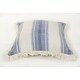 preview thumbnail 2 of 2, 18" Blue and Ivory Striped Square Throw Pillow