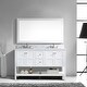 preview thumbnail 2 of 17, BATHLET 60 inch Double Sink White Bathroom Vanity with Open Shelf