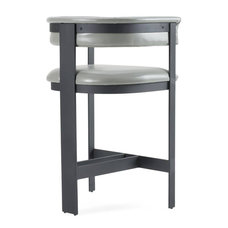 Modrest Boswell Modern Grey Faux Leather & Black Counter Chair