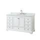Option White / White Carrara Marble Top / Polished Chrome