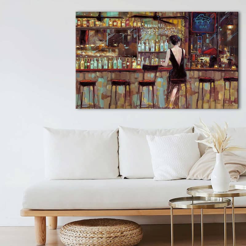 "Elegant in Black" by Ruane Manning Print on Canvas