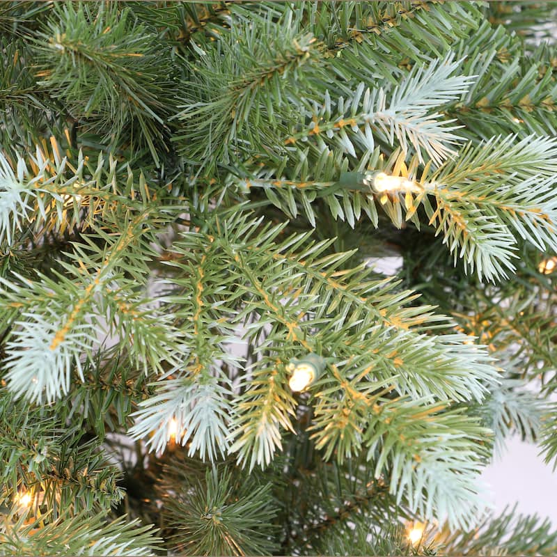 Puleo International Pre-lit 6.5' Artificial Blue Spruce Christmas Tree