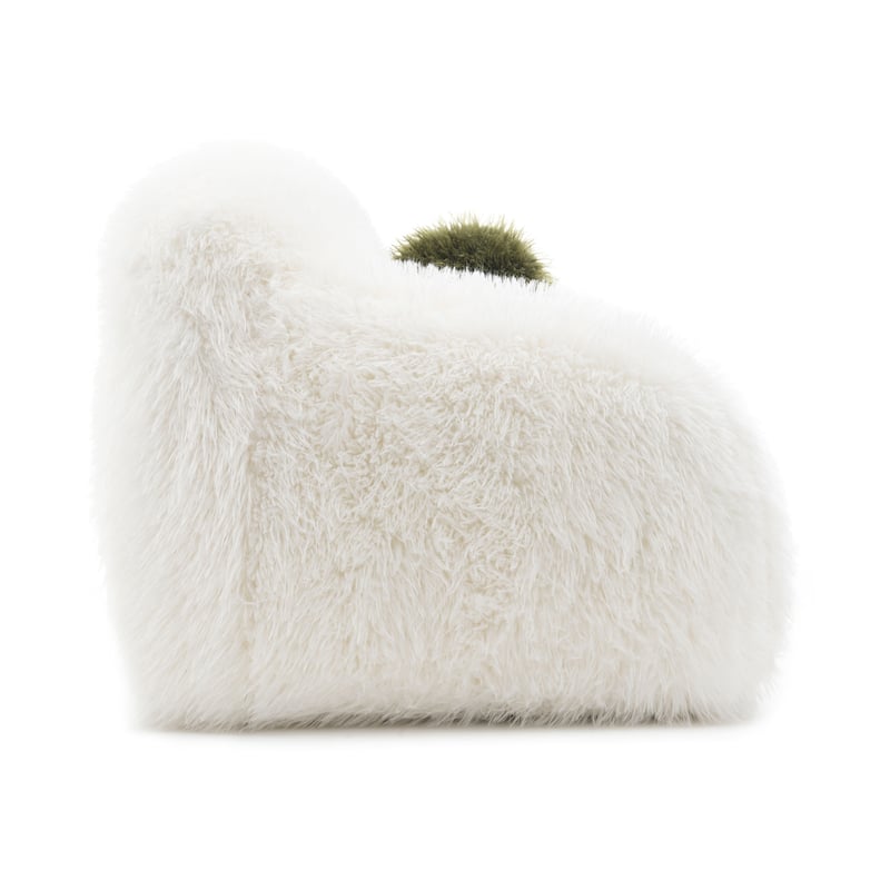 Furniture of America Cynra Modern 45-inch Faux Fur Swivel Arm Chair with Ball Pillow