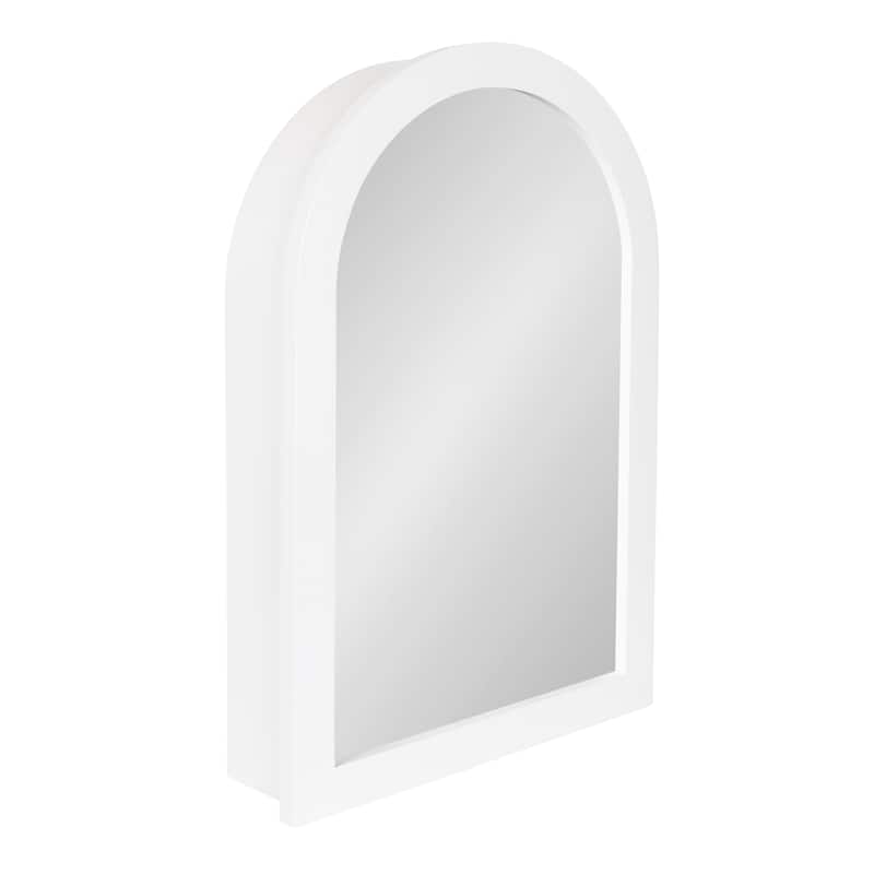 DesignOvation Arkland Arch Mirror Vanity Cabinet - 20x6x30 - 20x6x30 - White