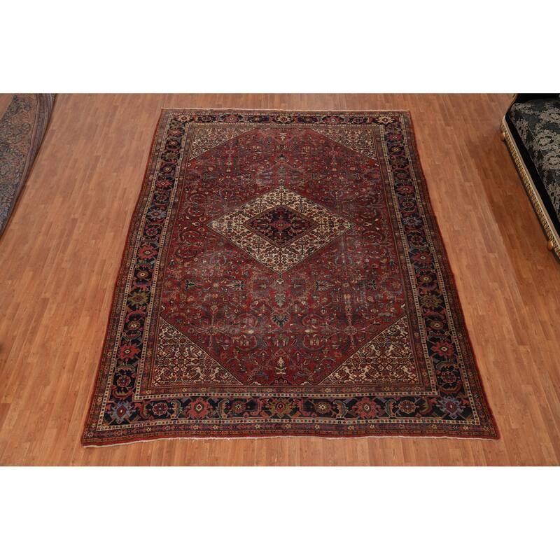 Hand Knotted Oriental 100% Wool Carpet Traditional Medallion Red Sultanabad Area Rug - 13' 8'' X 10' 4''