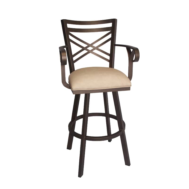 Tempo Furniture Rebecca w/ Arms Swivel 26" Counterstool/30" Barstool by Furnish Theory
