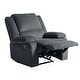 preview thumbnail 49 of 79, Vegan Leather Upholstered Push Back Manual Recliner Chair