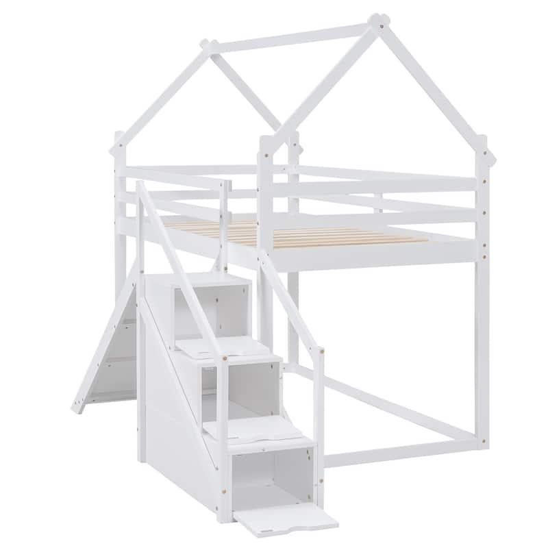 Twin over Twin House Loft Bed
