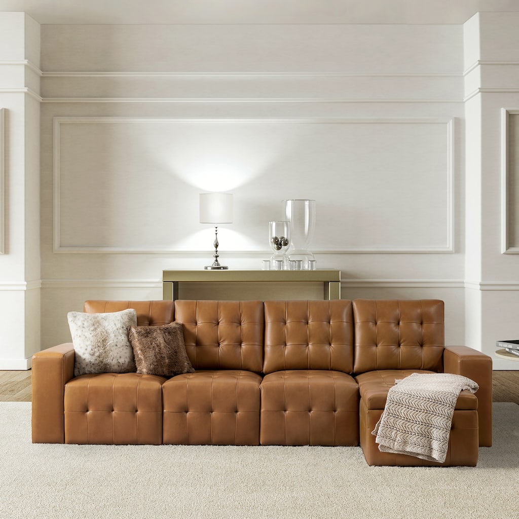 Nina 111" Multi-functional Modular Sofa Set with Tufted Seats by HULALA HOME