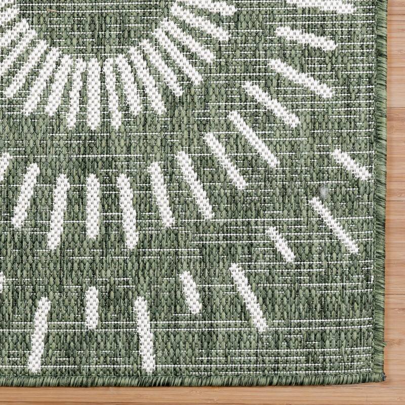 Gertmenian Tropea Tiaret Indoor Outdoor Flatweave Rug, Boho Sunburst Design