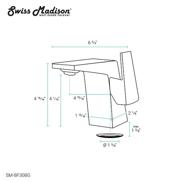 Carre Single 5.5 Handle Bathroom Faucet