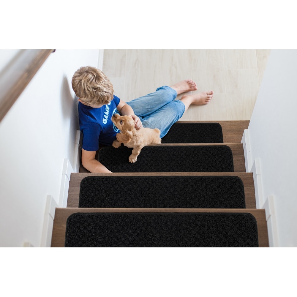 Beverly Rug Non Slip Stair Treads for Wooden Steps, 8''x26''