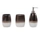 preview thumbnail 1 of 0, Paseo Road by HiEnd Accents Gilded Stoneware Countertop Bathroom Set, 3PC