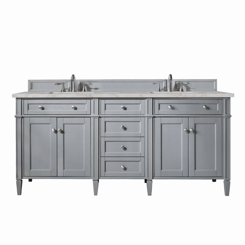 James Martin Vanities 650-V72-3VSL Brittany 72" Double Basin Poplar