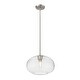 preview thumbnail 5 of 3, Harmony 1 Light 14 inch Brushed Nickel Pendant Light