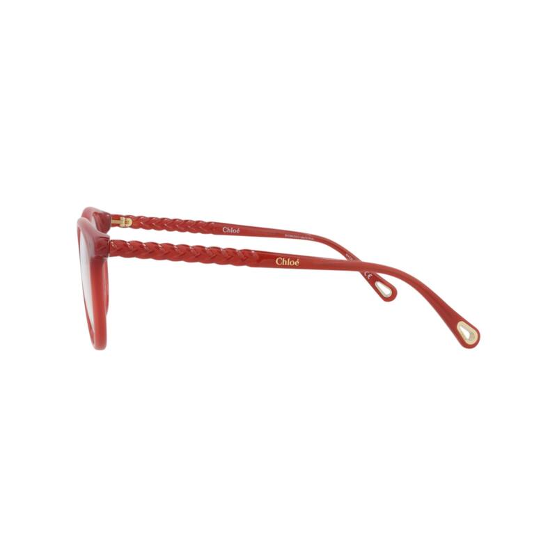 Chloé Round-Frame Bio Injection Optical Frames, Transparent Lens, Shiny Opal Rust Frame