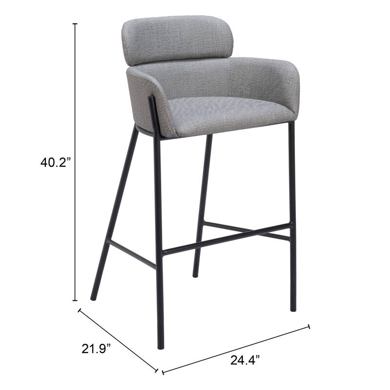 Bremor Barstool Slate Gray