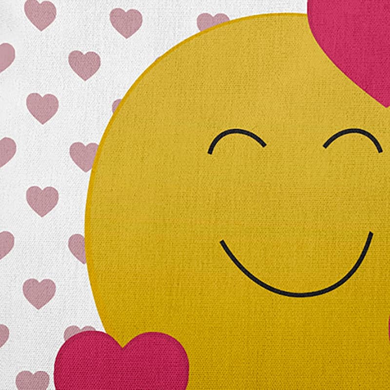 Love Emoji Valentines Day Decorative Throw Pillow
