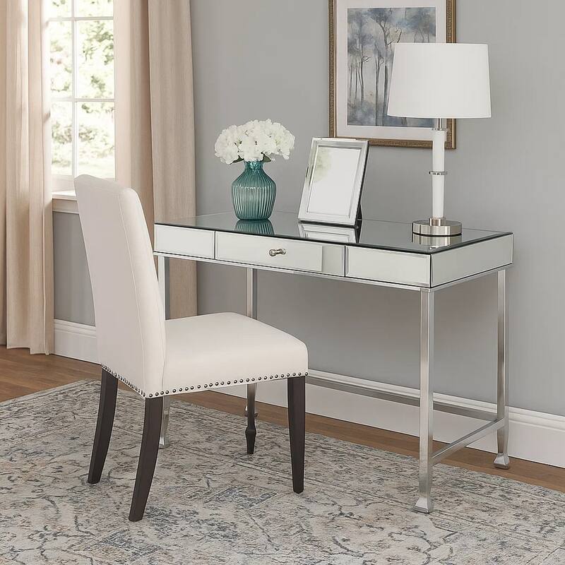 Rectangular Storage Writing Desk, White
