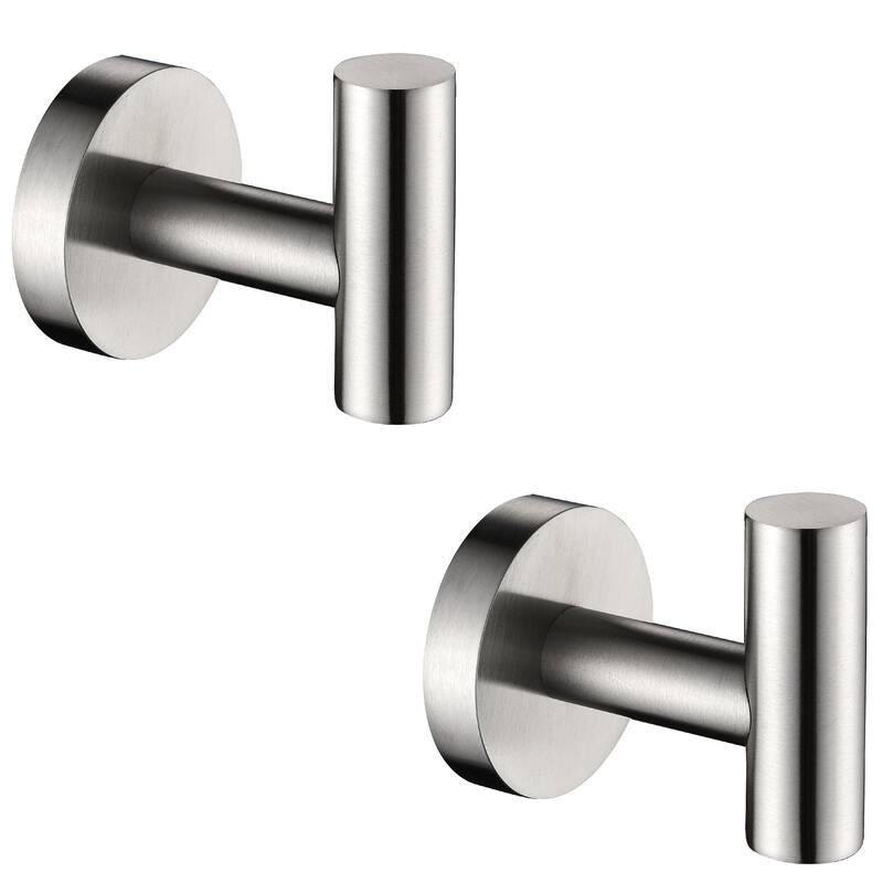 2- Pack Bathroom Robe and Towel Hook in Stainless Steel