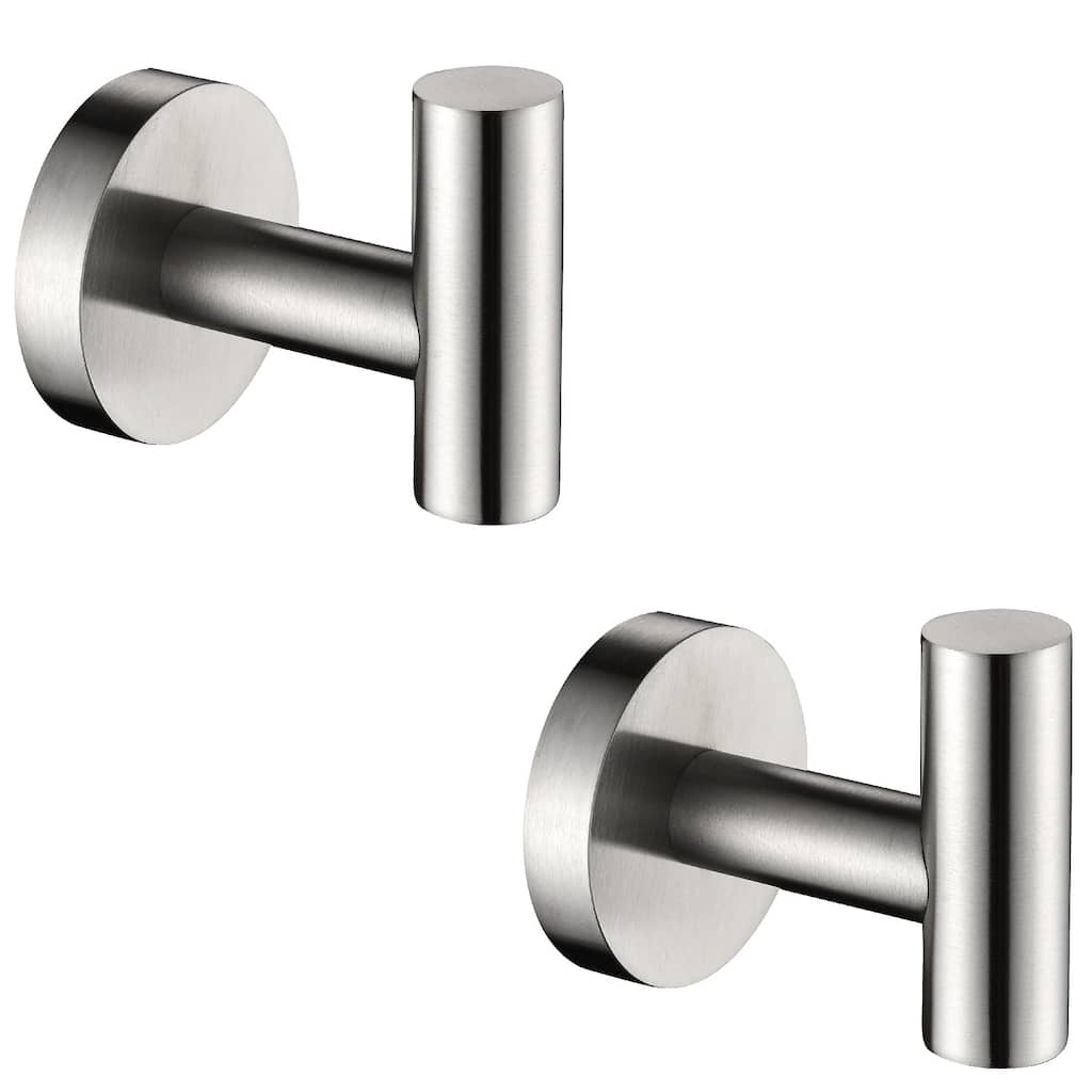 2- Pack Bathroom Robe and Towel Hook in Stainless Steel