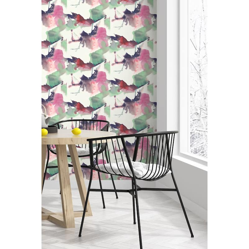 Harry & Grace Watercolor Block Peel and Stick Wallpaper
