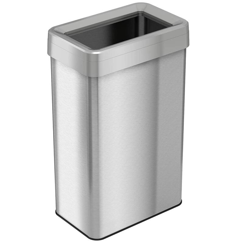 iTouchless 21 Gal Stainless Steel Rectangular Open Top Trash Can