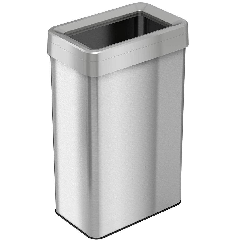 iTouchless 21 Gal Stainless Steel Rectangular Open Top Trash Can