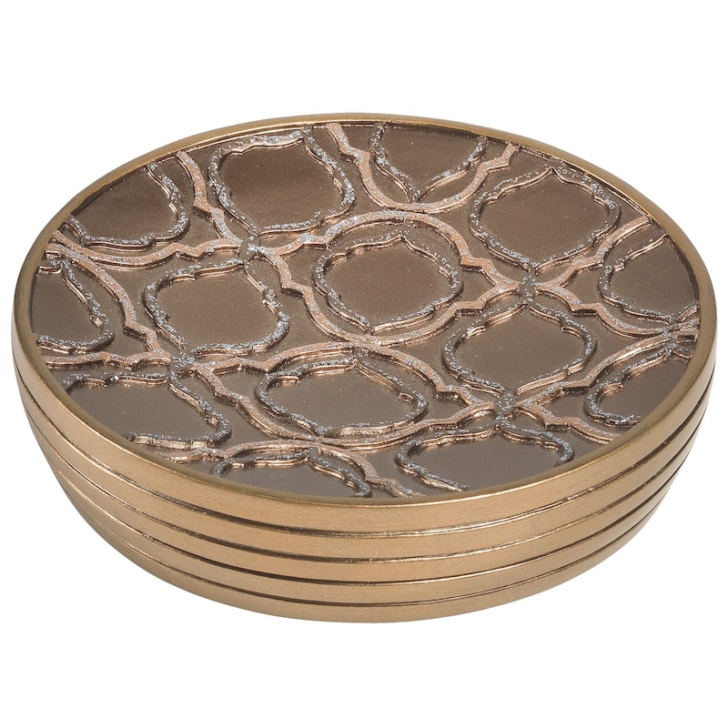 Gold Medallion Bath Accessory Set or Separates - Soap Dish