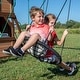 preview thumbnail 8 of 12, Backyard Discovery Cedar Cove Cedar Wood Swing Set, Slides, Clubhouse - 18'4" x 15'3"