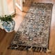 SAFAVIEH Handmade Aspen Lilian Boho Tribal Wool Rug - 2'3" x 7' Runner - Charcoal/Light Brown