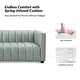 preview thumbnail 51 of 81, HULALA HOME Olinto Modern 83''W Genuine Leather Tufted Couch Sofa with Channel Back and Solid Wood Legs