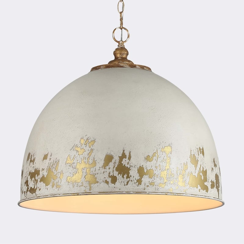 Golden Lighting Alison 5-light Pendant in Vintage Gold and Antique Ivory shade - 5 Light Pendant