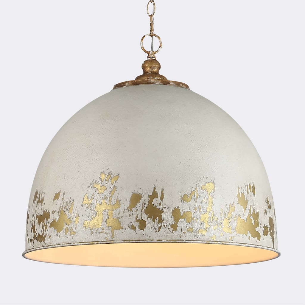 Golden Lighting Alison 5-light Pendant in Vintage Gold and Antique Ivory shade - 5 Light Pendant